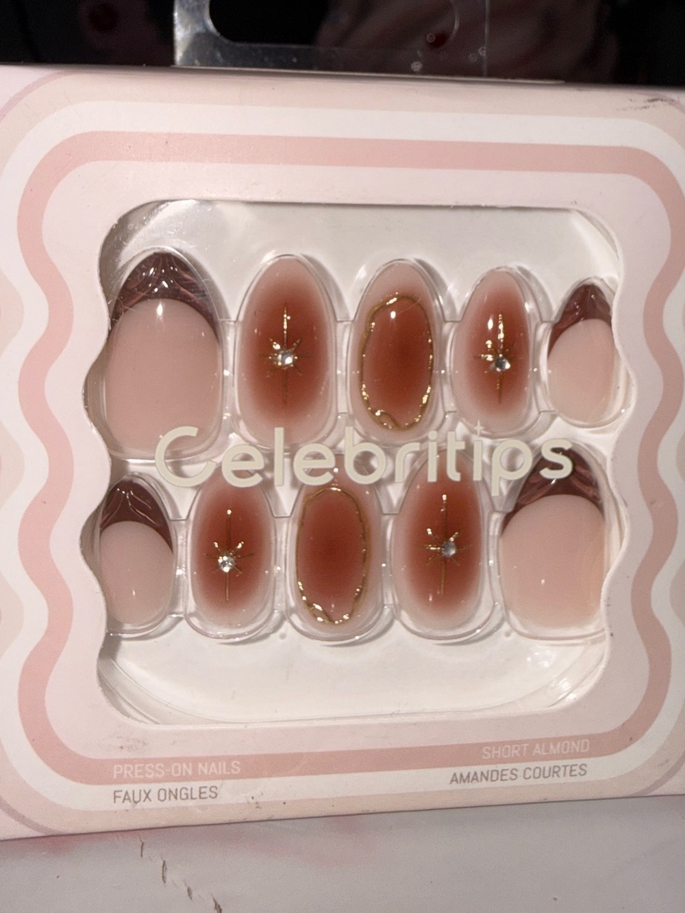Celebritips Short Almond Press-On Nails in Nude & Brown Ombre - Picture 11 of 11